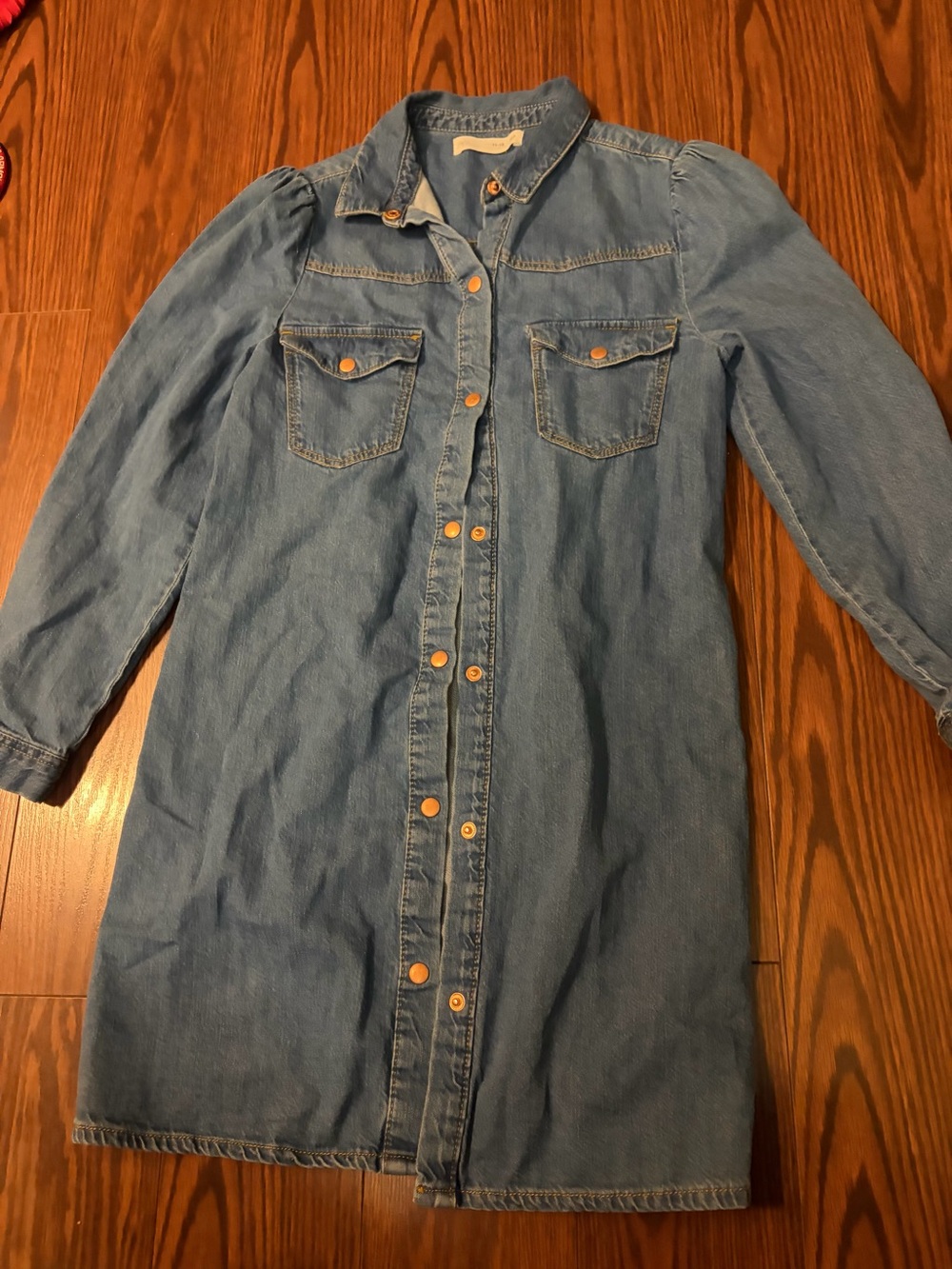 Girls youth ZARA Denim Button-Front TUNIC  Dress